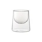 image of Steelite UR90060 Double Walled Dessert Bowl 7 oz Stemless Clear Glass 3.5"x4.0"H NonTempered - 6/Case