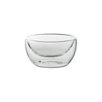 image of Steelite UR90064 Stemless Double‑Walled Dish, 9oz, 4.75" sq x 2.5" Clear Glass Non‑Tempered - 6/Case