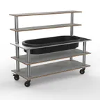 image of Steelite MGCMLC01GSXH Modular Pro Back Bar With Ice Well, 71.0" x 29.5" x 60.0", Grey Slate Bru, Mixed Materials