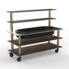 image of Steelite MGCMLC01WBXH Modular Pro Back Bar, 71.0" x 29.5" x 60.0", Mixed Materials, Brushed Mango Finish, With Ice Well