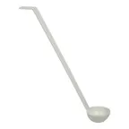 image of Cambro LD130148 Camwear Ladle, 13" Length, 1 Oz, White Polycarbonate, Made in USA