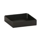 image of Cal-Mil 23825-13 Onyx Condiment Holder, 4.5"W X 4.5"D X 1"H, Black Powder-Coated Metal
