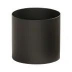 image of Cal-Mil 23830-13 Onyx Condiment Holder, 4.25" Dia. X 4"H, Black Powder-Coated Metal