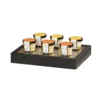 image of Cal-Mil 23868-13 Rectangular Matte Black Cold Platter Base Tray, 13.25" W x 10.25" D x 1.75" H