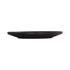 image of Cal-Mil 24112-9-13 Nova Round Plastic Plate, 9" Diameter x 1" Height, Black Melamine Flat Dinnerware