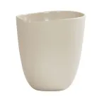 image of Cal-Mil 24405-96-103 Bali Dressing Crock, 7" Diameter x 7.75" Round Ivory Melamine Salad Crock
