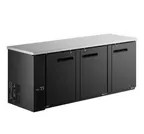 image of Drago America DRBB27-90SH 60" Cooler, 28 ft³, Black, 3 Doors, LED, Shelves, 33°F‑40°F, 1/2 HP, 115V