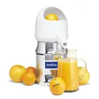 image of Sunkist J-1 17" Electric Citrus Juicer, 20 gal/hr, Chrome‑Plated Steel w/ White Dome - 1/4 HP - 115V