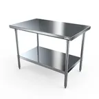image of NBR Equipment TS4-3030 30" Open Base Work Table with Undershelf - Without Backsplash