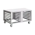image of Baxter STAND-12PAN (12) Pan, Stainless Steel Stand Base, 27"H with 4" Casters