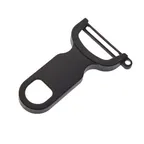 image of Mercer M33071BKB - Y Peeler, 4" Swivel Blade Vegetable Peeler, Carbon Steel Black Handle Smooth Edge