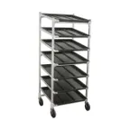 image of DoughXpress DXDC-5 Mobile Dough Ball Storage Cart w/ 7 Tray Capacity and Tubs
