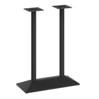 image of Flash Furniture XU-DG-TB002-OUT-BLK-GG 27"W Palis Table Base, Black Finish, Cast Iron, Dining Height