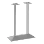 image of Flash Furniture XU-DG-TB002-OUT-SLV-GG 27W Dining Height Silver Finish Cast Iron Table Base