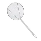 image of Browne USA 1307T Skimmer – 7" Round Mesh Bowl, Nickel‑Plated Rigid Build, Hooked Handle, 21" Length