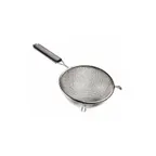 image of Browne USA 18096 Mesh Strainer - 6-1/4" Bowl, Double Stainless Steel Mesh, Wire Rim, Dishwasher Safe