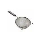 image of Browne USA 18199 Mesh Strainer – 10" Bowl, Double Mesh, Stainless Steel, Wire Rim, Drainage Hole