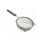 image of Browne USA 19097 Mesh Strainer – 7" Bowl, Fine Stainless Steel Mesh, Plastic Handle, Dishwasher Safe