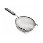 image of Browne USA 19099 Mesh Strainer – 10" Bowl, Single Fine Stainless Steel Mesh, Drain Hole