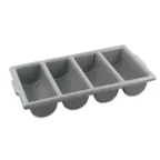 image of Browne USA 1990 4-Compartment Cutlery Box, 21.5x11.75x3.75, High Density Polypropylene, Dishwasher Safe