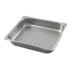 image of Browne USA 21216 - 1/2 Size 10.6 Qt Perforated Table Pan, 12.75"L x10.38"W x6"D, 22‑Gauge 304 SS