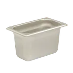 image of Browne USA 22196 Steam Table Pan – 1/9 (1.1 Qt) 6-7/8"L x 4-1/4"W x 6"D, 22‑Gauge Steel Anti‑Jam NSF