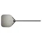 image of Browne USA 246260 - Square Pizza Peel, 18" x 16" Perforated Al Blade, 26" Al Handle, 20"‑29" Length