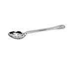 image of Browne USA 2752 Perforated Serving Spoon – 11" SS Mirror, Non‑Insulated Grooved Handle, 1.5 mm Rib