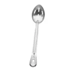 image of Browne USA 4754 Slotted Serving Spoon 11" 1.75 mm Satin Stainless Steel Grooved NonInsulated Handle