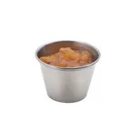 image of Browne USA 515059 Stainless Steel Ramekin Cup, 2‑2/5" Dia., 2 oz, Satin Interior / Mirror Exterior