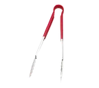 image of Browne USA 5512RD Utility Tongs – 12‑13" Stainless Steel with Red PVC Handle, 1.0 mm, Red