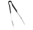 image of Browne USA 5513BK Utility Tongs – 16", 14‑16" Grip, Stainless Steel, 1.0 mm, Black PVC‑Coated Handle