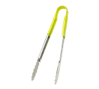 image of Browne USA 5513YL Utility Tongs, 14"-16" Stainless Steel with Yellow PVC Coated Handles