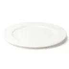 image of Browne USA 5630110 China Plate, 10.75" Round White Porcelain with Wide Rim, Vitrified - Dozen