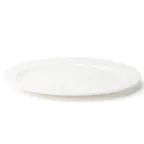 image of Browne USA 5630118 China Plate - Oval White High-Alumina Porcelain Wide Rim, 11.75" x 8.5" - 1 Dozen