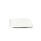 image of Browne USA 5630189 Square Plate, 6.25" (15.8 cm) White Porcelain With Coupe Rim - Dozen