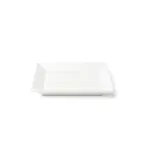 image of Browne USA 5630192 Square China Plate, 6" White Vitrified Porcelain, Wide Rim - Dozen