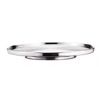 image of Browne USA 57124 Cake Stand, 12" Diameter Stainless Steel Display Risers, Elegant Tabletop Decor