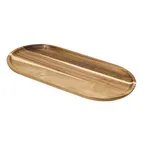 image of Browne USA 571680 - Oval Acacia Wood Serving Board 16" x 8", Food‑Safe Mineral Oil