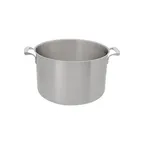 image of Browne USA 5723960 Thermalloy Stock Pot, 60 Qt, 19½"×12½" H, Stainless/¼"Core, Natural, Induction