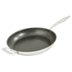 image of Browne USA 5724064 Fry Pan, 14" Stainless/Aluminum Core, Excalibur Non‑Stick, Induction, NSF