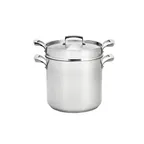 image of Browne USA 5724076 Double Boiler Set 3‑Piece 16 Qt 11" Pot, Al/Steel Core, Induction‑Ready, NSF
