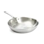 image of Browne USA 5724153 9.5" Fry Pan, 18/8 Stainless Steel, ProGrip Riveted, Induction Ready, Uncoated