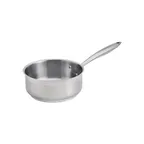 image of Browne USA 5724161 Pan 1‑1/2 Qt 6" Dia x 3‑1/5" H Aluminum Core Induction Ready Riveted Handle