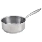 image of Browne USA 5724164 Sauce Pan, 5 Qt 9-1/2" Dia X 4-3/5" H, Steel With 1/4" Al Core, Induction, NSF