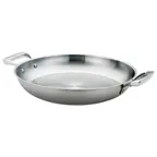 image of Browne USA 5724174 - 8.6 Qt 16" Dia x 2" H Paella Pan, Stainless/1/4" Al Core,, Handles