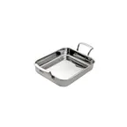 image of Browne USA 5724175 3-Qt Roasting Pan, 11" x 8" x 2" Stainless Steel, Induction Ready, Handles