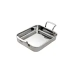 image of Browne USA 5724176 4.6 Qt Roasting Pan, 14" x 11-2/5" x 2", Stainless Steel, Induction Ready, NSF