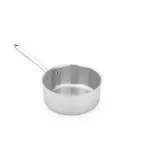 image of Browne USA 5724214 4‑Qt Sauce Pan, 8.7" Dia. x 4" H, Stainless‑Aluminum, Handle, Induction Ready