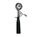 image of Browne USA 573330 Ice Cream Disher #30, 1.08 oz, Press, Stainless Steel Bowl, Black Ribbed Handle, NSF